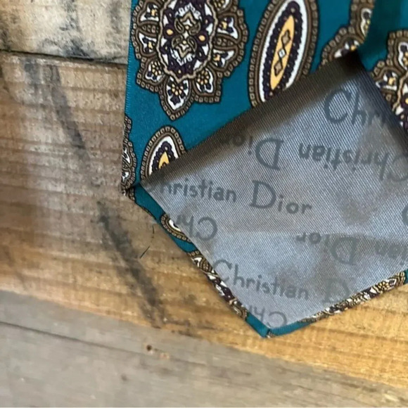 Christian‎ Dior Teal Tie - Picture 8 of 13
